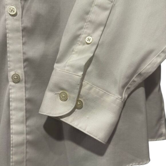 Awearness Kenneth Cole Slim Non-Iron White Dress Button Up Down Shirt Men’s 17.5 - Picture 3 of 4